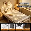 Cama plegable para la hora del almuerzo, madera maciza, no requiere instalación, cama individual duradera para viviendas de alquiler, cama plegable simple para niños