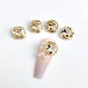 Hacha de uña larga estilo francés joyería de uña de diamante diamante al por mayor cristal brillante con forma de diamante de fondo puntiagudo rosa cuadrado grueso broca para uñas
