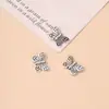 Xizang Flor de Amor Prateada Acessórios de Miçangas DIY Acessórios para Pulseira Colar de Contas Prateadas Antigas Feitos à Mão Material Acessórios