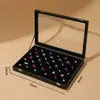 Caja de Almacenamiento para Anillos, Caja de Joyería de Terciopelo de Gran Capacidad, Caja de Exhibición de Anillos, Caja de Joyería Antioxidación, Accesorios de Exhibición para Puestos