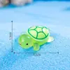 Paisaje en miniatura, tortuga creativa que brilla en la oscuridad, decoración DIY, accesorio de bolsa ciega de tortuga pequeña, adorno de resina en miniatura para mesa