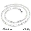 Cadena de Serpiente de Alto Sentido de la Moda INS Combinación Perfecta Temperamento Cadena Plana NK Cubana Acero Inoxidable Collar para Hombres y Mujeres