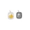 Pingente S925 Prata de Lei Retrô Antigo Distintivo Xizang Amarelo Deus da Riqueza Quadrado Pingente Deus da Riqueza DIY Pulseira Wen Play
