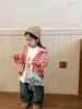 Chaqueta con Capucha de Cuerno para Uso Diario de Niñas Ningli Atuendo de Otoño Cárdigan Rayado de Bloques de Color con Cremallera Lindo de Dibujos Animados para Niños