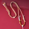 Cordón de Cuerda de Algodón Trenzado Hecho a Mano Tibetano para Colgar Colgantes de Buda Cadena de Colgar Thangka Trenzada de Ocho Hilos Estilo Versátil