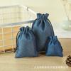 Bolsa de cáñamo con cordón color cáñamo, bolsa de cordón para almacenamiento, bolsa de cáñamo, en stock, bolsa de embalaje de lino al por mayor, monedero, bolsa de sachet