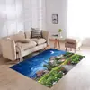 Felpudo de Entrada de Paisaje Terciopelo de Cristal Alfombra para Puerta de Entrada de Sala de Estar y Dormitorio Felpudo para Puerta de Cocina y Baño Liquidación