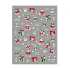 Redanco5D Relieve Ins Celebridad de Internet Pegatinas para Uñas Caricatura Moño de Navidad Calcomanías para Uñas de Diario Dr2050