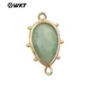 WT-C329 colgante de piedra Tianhe de color amatista con forma de gota clásica, se puede usar como accesorio de joyería para collar