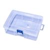 Botón azul 6 caja vacía juguetes de plástico transparente PP caja de almacenamiento gruesa con tapa herramientas de hardware embalaje caja de acabado