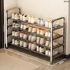 Zapatero multiusos de acero inoxidable, apto para uso doméstico, no requiere ensamblaje, estante de almacenamiento versátil para entradas, dormitorios y propiedades de alquiler; estanterías para zapatos al por mayor disponibles