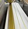 Rejilla Ranurada WPC Panel de Pared Corrugado Impermeable Moderno Rejilla Decorativa de Partición Rayada Rayas de Madera Rayada para Interiores