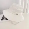 Sombrero de Pescador Plisado Delgado Simple para Mujer, Sombrero Versátil de Protección Solar para Salidas de Primavera y Verano, Sombrero de Cubo de Ala Ancha que Hace que la Cara Parezca Más Pequeña