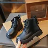 Zapatos para niños, botines estilo Dr. Martens para niñas, botines amarillos para niños, botines para niños, botines cortos de estilo británico nuevo para niños mayores, estilo único