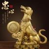 Figura de Perro de Cobre, Adorno de Perro del Zodiaco de Cobre para Decoración del Hogar, Sala de Estar, Oficina, Decoración de Perro de la Fortuna