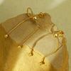 Aretes de Moño de Celebridad de Internet Ins Europeos y Americanos Acero Inoxidable Nicho de Alta Gama Chapado en Oro de 18K Joyería de Acero de Titanio para Mujer