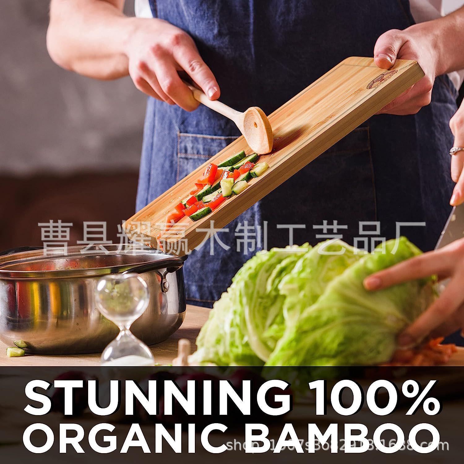 竹制加大加厚方形砧板厨房水果蔬菜切菜板托盘牛排披萨板BSCI