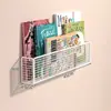 Estante de almacenamiento de pared sin taladro para libros ilustrados y álbumes de fotos para niños, estantería de pared para el hogar, montado en la pared