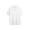 Rumen Retrô Americano Estilo Old Money Textura de Tricô Trançado Gola Lapela Camisa POLO Masculina Manga Curta Respirável Casual Meia Manga Camiseta