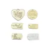 Etiqueta redonda con corazón de durazno y letras en inglés Accesorios de joyería coreana DIY color Chapado UV Llavero Colgante para teléfono móvil