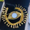 Broche Ojo Azul Pavo de Nieve Dili Ojo del Diablo Corsage Cruzado Reto Europeo y Americano Pin