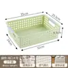 Cesta de almacenamiento de plástico para uso doméstico, caja de almacenamiento de escritorio, cesta de almacenamiento para artículos varios de cocina, caja de bocadillos y juguetes para jardín de infantes