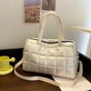 Bolso de Algodón Nuevo Otoño e Invierno 2024 Transfronterizo Bordado Algodón Espacial Bolso Cruzado Moda Bolso Brillante para Mujer Bolso de Mano Casual