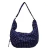 Bolso de croissant casual de gran capacidad estilo coreano, bolso de mano de lunares plisado, bolso de hombro para el trabajo, bolso cruzado