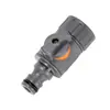 Conector Plástico Atravessante de Água com Revestimento de Borracha, 3/4 Polegada, 6/4 Polegadas, Conector Rápido Válvula Reta Duas Vias, Conector Rápido de Reparo e Extensão de Mangueira