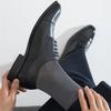 Calcetines Nuevos para Hombre, Calcetines de Algodón Transpirables, Calcetines Casuales de Negocio Transpirables de Color Sólido Sin Costuras a Media Pantorrilla para Hombre