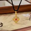 Collar con Colgante de Flor Ruyi Filigrana para Mujer, Nuevo Estilo Chino con Diseño de Pedrería, Cadena para Suéter de Alta Gama Versátil Elegante Vintage