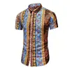 Nuevas Camisas de Manga Corta Estampadas para Hombre Tallas Grandes Estilo Hong Kong Tendencia Estilo Coreano Estilo Japonés Moda Callejera Europea y Americana Transfronterizo Tallas Grandes Venta al por Mayor