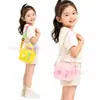 Bolso Cruzado de Silicona Transfronterizo para Niños Niñas Bolso de Hombro Único Salida Cadena de Cuadros de Diamante Estilo Pequeño Chanel Billetera de Mano al por Mayor