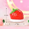 Decoración de micro paisajismo de musgo navideño de frutas, pastel de fresa, pastel de mago de nariz grande, accesorios de decoración de bola de cristal