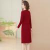 Vestido de noiva para mãe de Xi geralmente pode usar vestido de primavera para mãe vestido 2025 novo saia para mulheres de meia-idade e idosas primavera e outono