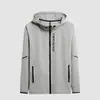 Directo de fábrica lote otoño e invierno chaqueta casual con capucha y doble bolsillo para hombre cárdigan deportivo de manga larga con cremallera top para correr