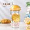 Botellas de Agua de Vidrio Minimalistas de Moda al por Mayor, Convenientes con Marcas de Medición, Apertura Grande, Alto Valor Estético, Botellas de Vidrio Vacías