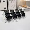 Caixa de Armazenamento para Óculos Acrílico Transparente Mesa Multi-Camadas Prateleira de Exibição para Óculos de Sol Armazenamento Divisória de Acrílico