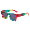 3407 Box Óculos de sol europeus e americanos Tendência Proteção UV Moda Amazon Cross-border Rainbow All-match ins Masculino e Feminino