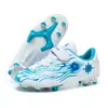 Zapatos de Fútbol para Niños AG Tacos Largos TF Tacos para Césped Zapatos de Fútbol para Entrenamiento y Competición en Campus Estudiantil Zapatillas de Velcro para Niños Medianos y Grandes