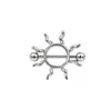 Aço inoxidável 316L haste de 1,6 mm flor de girassol lua oca flor de lua anel de mamilo joia para piercing Amazon piercing