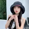 Sombrero de Pescador de Mezclilla Vieja con Letras Japonesas, Cabeza Grande Plegable, Sombrero de Ala Ancha de Moda Pequeño para Mujer, Primavera y Verano