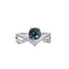 Cross-border S925 prata esterlina moissanite cruz coroa anel feminino 1 quilate moda coreana prata jóias fábrica