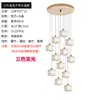 Lámpara de araña para escalera, lámpara colgante larga, luz LOFT dúplex de lujo moderno minimalista nórdico para sala de estar, lámpara giratoria de cristal de moda