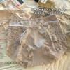 Ropa Interior Sexy de Encaje para Mujer Talla Grande Algodón Suave Transpirable Entrepierna Empalme de Satén Diseño Bragas Encaje Pura Deseo Ropa Interior