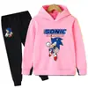 Conjunto de Ropa para Niños Transfronterizo Amazon Aliexpress Comercio Exterior Dropshipping para Niños Mayores Sudadera con Capucha y Pantalones de Chándal Conjunto de Dos Piezas