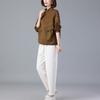 Traje casual de estilo extranjero para madre de mediana edad, rejuvenecedor, para mujer, nuevo de primavera y otoño 2024, versión coreana de suéter holgado, conjunto de dos piezas, moda