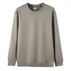 Sudadera para Hombre de Algodón 320g Hombro Normal Cuello Redondo Manga Larga Estilo Coreano Casual Holgada Moderna Versátil Color Sólido