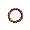 Pulsera de palo de rosa de hoja pequeña estrella dorada indonesia estilo vintage, pulsera de cuentas de madera de estrella dorada estilo vintage, regalo para hombres y mujeres, pulsera de mano coleccionable