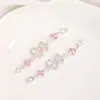 Cadena Media de Mariposa Chapada en Oro de 14K que Conserva el Color, Zirconia, Pulsera de Perlas y Cristales Hecha a Mano para DIY, Accesorios de Joyería de Cadena de Perlas